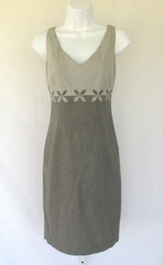 LAUNDRY BY SHELLI SEGAL GRÖSSE 4 KLEID GRAU WOLLE NYLON ELASTHAN MISCHUNG STICKEREI - Bild 1 von 11