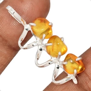 Natürlicher baltischer Bernstein - Polen 925 Sterling Silber Anhänger VSA4 CP68002 - Bild 1 von 1