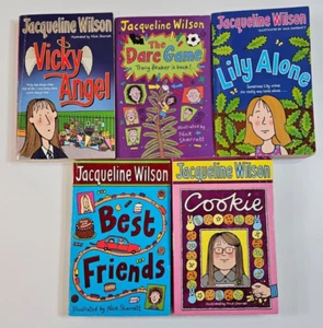 Jacqueline Wilson Vicky Angel The Dare Game Lily Alone Cookie 5 Kids Book Bundle - Picture 1 of 12