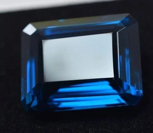 Piedras preciosas sueltas de topacio azul brasileño corte esmeralda de 80 quilates - Imagen 1 de 4