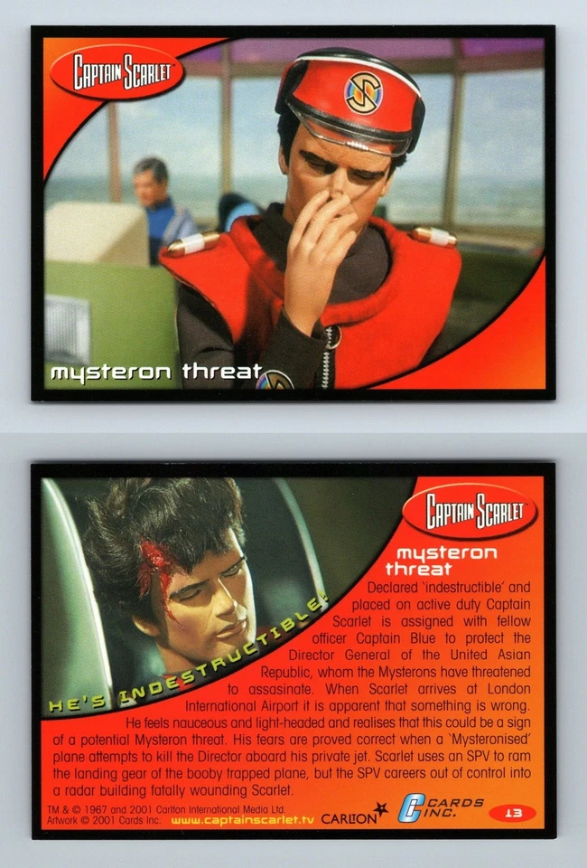 Mysteron Threat #13 Captain Scarlet 2001 Cards Inc Trading Card - Image 1 of 1