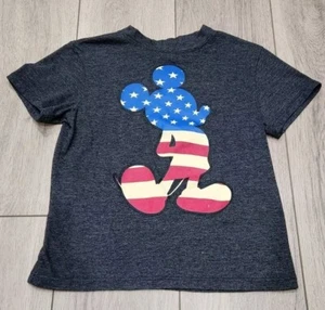 MICKEY MOUSE T-Shirt Disney USA Patriotic American Flag Stars Stripes Kids XS - Picture 1 of 4