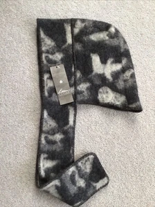 Bufanda con capucha para mujer Lillunn Design Of Norway 100 % pura lana nueva tonos grises nueva con etiquetas - Imagen 1 de 9