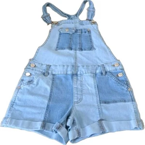 Jordache Jean Shorts Overall Girls Youth Size Large 10-12 Acid Wash - Picture 1 of 4