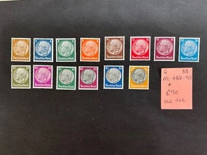 German Deutsche Reich Stamp Set 1933 Mi482-95 Mint MLH * Ex-Dealer Stock #S207 - Picture 1 of 20