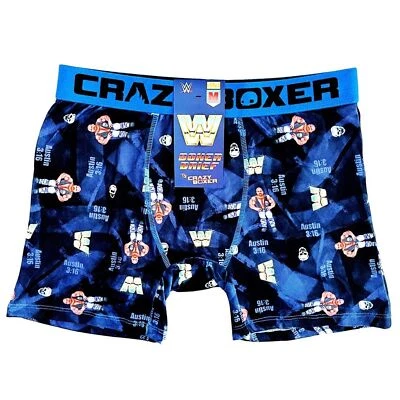Calzoncillos boxer Steve Austin Crazy para hombre ropa interior mediana WWE WWF Arcade clásicos Foto 1 de 4