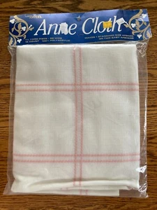 Anne Cloth 1-1/4 Yard Pink Stripe Afghan 18 Count Cross Stitch Leisure Arts NEW - Picture 1 of 6