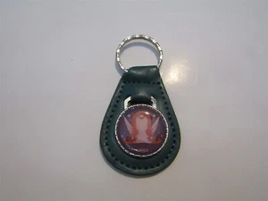 VIRGO ASTROLOGY ASTROLOGICAL SIGN LEATHER KEYCHAIN TEAL - Picture 1 of 2