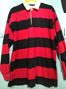 Vintage St Johns Bay Black&Red Polo XL - Picture 1 of 11