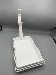 Pampered Chef White Coating Trays With Tongs Baking Candy Making Tools - Picture 1 of 11