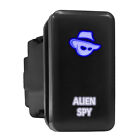 ALIEN SPY Blue/White LED Backlit Tall Push Button 1.54"x 0.83" (Fit: Toyota)