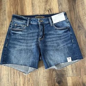 New Arizona jeans women shorts Cut Offs 7 Cotton spandex 4.5” Inseam Org $32 1s - Picture 1 of 5
