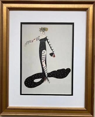 Erte "La Merveilleuse" PERSONALIZADO MARCO Impresión Art Deco Diseño Diseñador Francés Foto 1 de 3