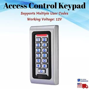 Access Control Keypad Stand Alone Door Metal Wired Password Pin Code Security - Picture 1 of 7