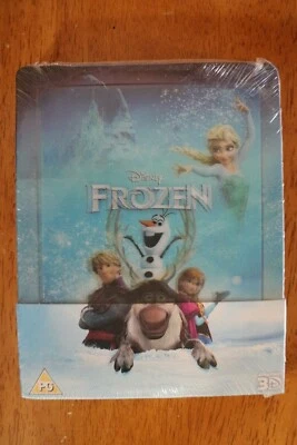 DISNEY FROZEN STEELBOOK BLU RAY 3D LENTICULAR NEW - Image 1 of 2