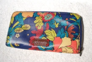 Sakroots Wallet Zip Around Bright Colors Flowers Blue Billfold Floral Organizer - Picture 1 of 11