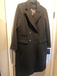 NWT 1 MADISON $975 OLIVE DOUBLE BREASTED WOOL BLEND COAT SZ XL - Picture 1 of 12