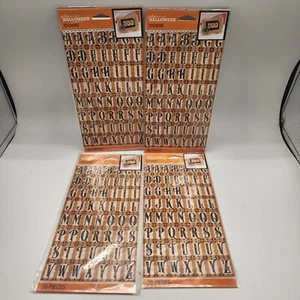 Jolees Stickers 4 packs Halloween Alphabet Vintage Gothic Scrapbook Stickers - Picture 1 of 3