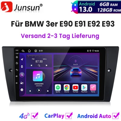 Für BMW 3er E90 E91 E92 E93 Carplay Android13 Autoradio GPS NAVI BT DAB+ 6+128GB - Bild 1 von 4