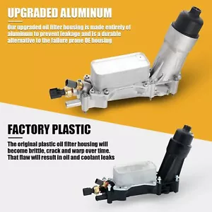 Engine Oil Cooler Filter Housing Assembly Fit Dodge Chrysler Jeep 2011-2017 3.6L - Picture 1 of 21