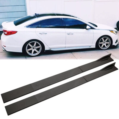 78.7" Carbon Fiber Side Skirt Splitter Rocker Panels For Hyundai Sonata 4-Door - Image 1 of 4