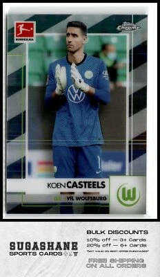 2020 Topps Chrome 96 Koen Casteels   VFL Wolfsburg  Soccer Card - Image 1 of 2