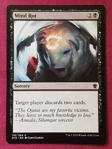 Magic The Gathering DRAGONS OF TARKIR MIND ROT black card MTG - Picture 1 of 2