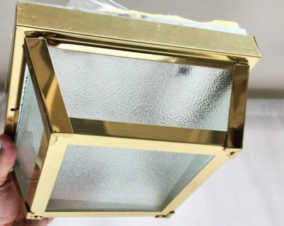 Starlight By Thomas Flush Ceiling Mount Porch Brass 2 Light Fixture NOS 1989 - Image 1 of 4