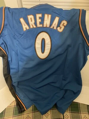 Camiseta Adidas Reebok personalizada #0 Gilbert Arenas DC Washington Wizards etiquetas - Imagem 1 de 4