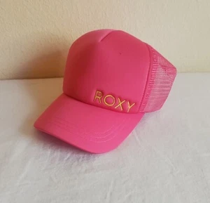Cappello a scatto regolabile Roxy donna rosa camionista con logo oro ricamato - Foto 1 di 5