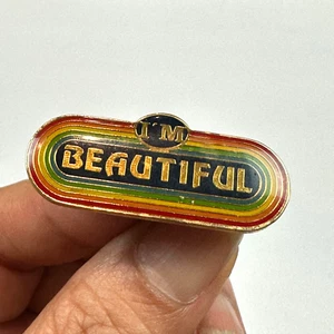 Vtg I’m Beautiful 1982 Rainbow Pin Brooch by Ooh La La Inc Vintage - Picture 1 of 3