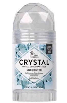 Crystal Mineral Deodorant Stick Unscented 24 Hours Odor Protection 4.25oz New - Image 1 of 4