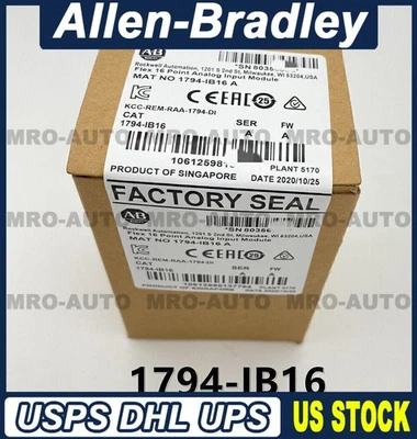 New Factory Sealed AB 1794-IB16 1794IB16 SER A Flex I/O Input Module 1794 IB16 - Image 1 of 2