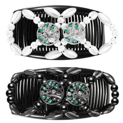 Волшебные расчески из бисера, эластичные двойные заколки для волос эластичные бисер H... - Изображение 1 из 4