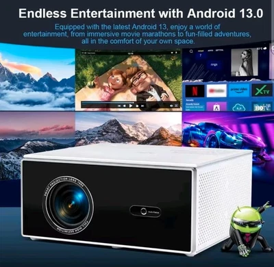 Thundeal TDA7W Full HD Beamer Smart Projector 4K Support Android System - Bild 1 von 4