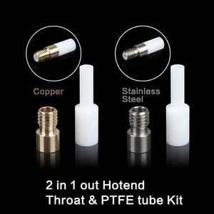 2 w 1 out Hotend Heat Break Stal nierdzewna Miedź Gardło PTFE Rura teflonowa - Zdjęcie 1 z 9