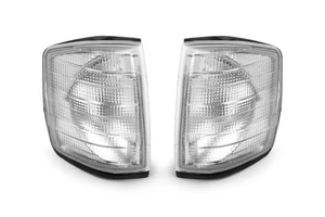 Mercedes 190 Front Indicator Set Clear W201 82-93 Pair Driver Passenger - Picture 1 of 12