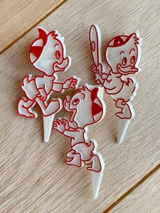 Lot de 3 Porte Bougie Gateau d'anniversaire Disney Riri fifi loulou Enfant - Picture 1 of 2