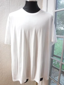 Alfani White Crewneck Short Sleeve Cotton Shirt Men XXL ~NWOT~ - Picture 1 of 5