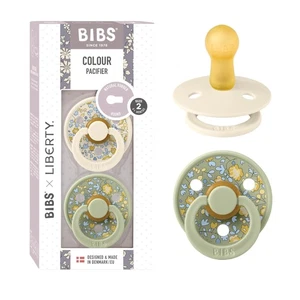 BIBS Colour Liberty Schnuller 2er-Pack, BPA-frei, Kirschform Nippel. Naturkautsc - Bild 1 von 8