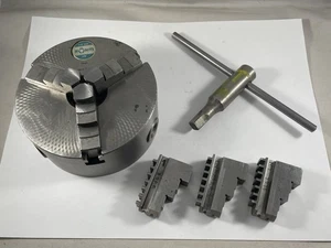 Vintage Rohm 3-Backen 110mm (4-3/8) Drehbankfutter 3986 mit extra Backen, Germany  - Bild 1 von 24