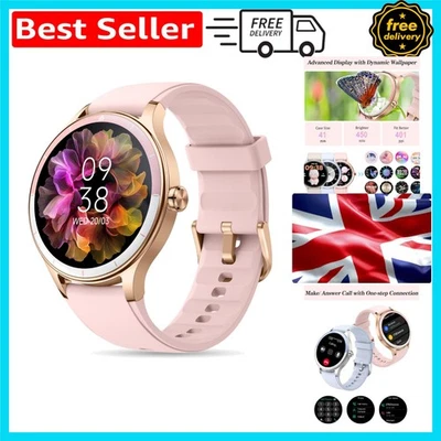 Pink 41mm Fitness Smartwatch with Call Function,  & Health Monitor - Image 1 of 4