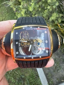 OROLOGIO UOMO AUTOMATICO INVICTA 35272 VINTAGE GHOST BRIDGE ORO/NERO - Foto 1 di 14