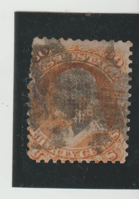 US Scott # 98 Usado 15 Céntimos F Parrilla Cancelar Negro Lincoln CV $ 275. Misperf Foto 1 de 2