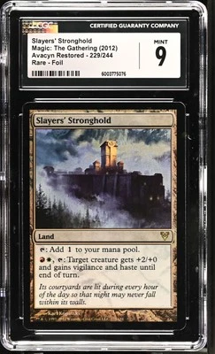 SLAYERS' STRONGHOLD Avacyn Restored Foil Rare CGC 9 MTG [Nostalgium] - Image 1 of 2