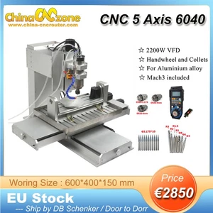 Chinacnczone 5Axis 6040 2200W Graviermaschine Mach3 USB CNC Router EU Lager - Picture 1 of 11