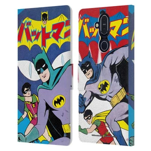 OFFICIAL BATMAN DC COMICS BAT-MANGA! LEATHER BOOK WALLET CASE FOR NOKIA PHONES - Picture 1 of 9