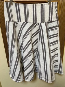 GAP Women's Striped Linen Skirt Size US 6R - Picture 1 of 4