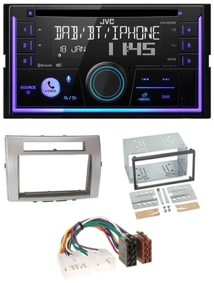 JVC MP3 USB 2DIN DAB Bluetooth CD Autoradio für Toyota Corolla Verso 04-09 silbe - Bild 1 von 4