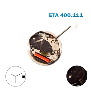 ETA 400.111 Uhrwerk - 3 Zeiger - weiße Datumsscheibe auf 3 - Zero Jewels. - Bild 1 von 2
